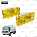 ชุด ไฟหรี่ ไฟหรี่ในกันชน ข้างซ้าย+ขวา 2 ชิ้น สีเหลือง สำหรับ Isuzu Rocky FSR FTR 175 195 Truck ปี 1984-1995